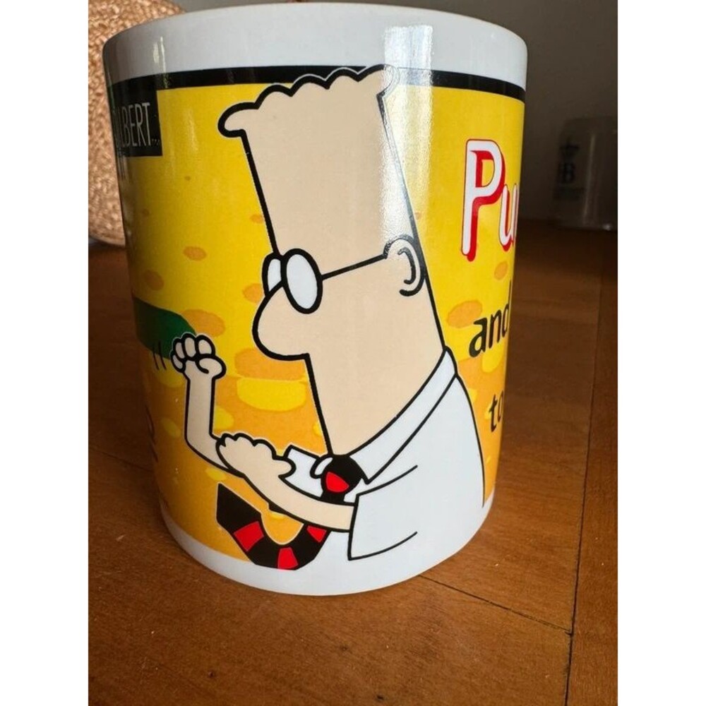 Vintage Dilbert Scott Adam’s Comics Mug “e-male Pumped and Ready to Send”